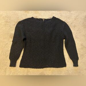Free People Black Crew Neck Sweater